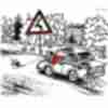 Карикатура  про улитку и автомобили